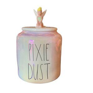 Disney Rae Dunn Magenta Tinkerbell Pixie Dust Ceramic Iridescent Storage Jar